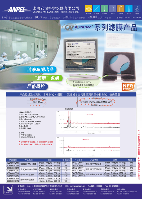 CNW滤膜7折促销 点亮生命科学研究新效率